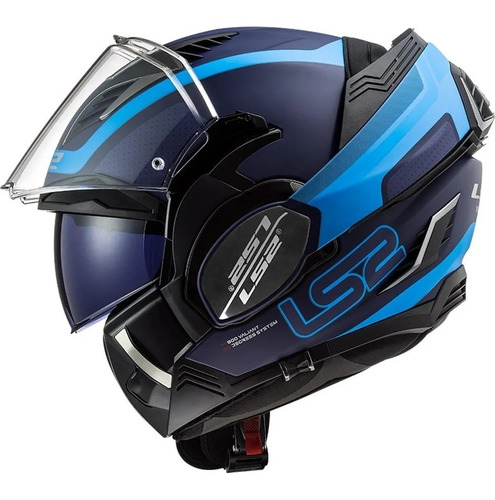 Casco Moto Ls2 Rebatible Ff900 Valiant 2 Azul Orbit Agrobike