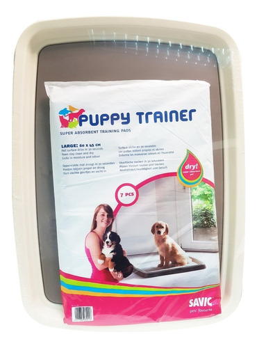 Bandeja Sanitaria Pañales Paños Perros Puppy Trainer Large Color Beige Talle Grande