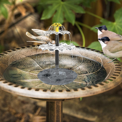 Fuente De Baño Solar Para Pájaros, Bomba De Agua Solar Sin B