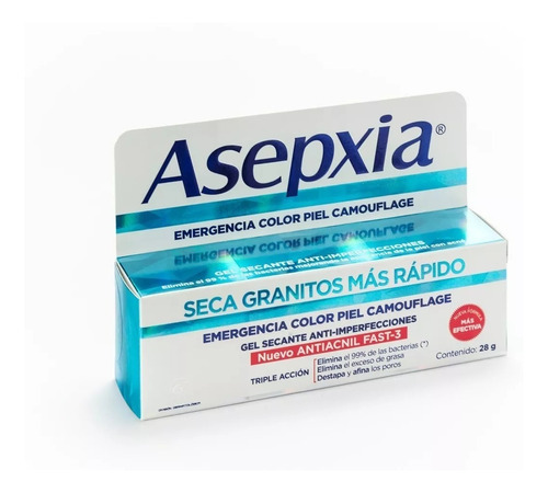 Asepxia Emergencia Color Piel Camouflage En Gel 28gr