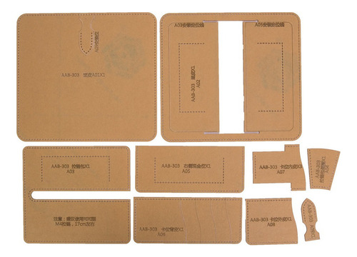 Plantilla De Artesanía En Cuero Para Hacer Carteras De Cuero
