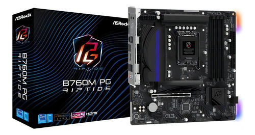 Placa Mãe Asrock Pg Riptide B760m, Lga 1700 Matx, 4xddr5 Cor Sc