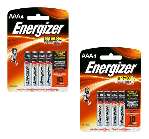 Pack X 2 Blister Pilas  Energizer A A A  Blister X 4 C/u