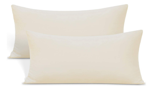 Paquete De 2 Fundas Elásticas Para Almohada King Beige