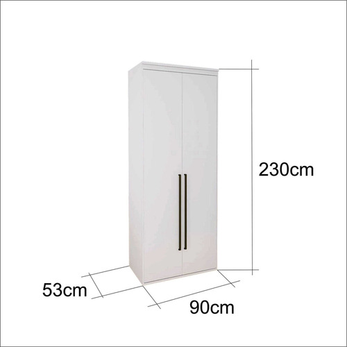 Módulo 900 Mm 2 Portas De Espelho Com Prateleiras Belmax Wt