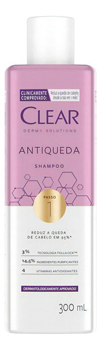 Shampoo Antiqueda Passo 1 Clear Derma Solutions 300ml