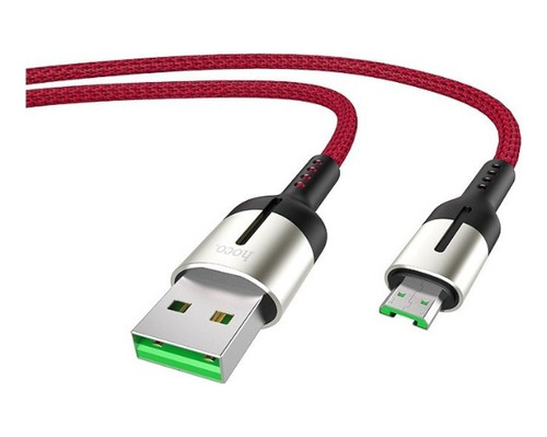 Cable Usb A Micro Usb V8 4a 1.2m Hoco U68 Negro De Calidad