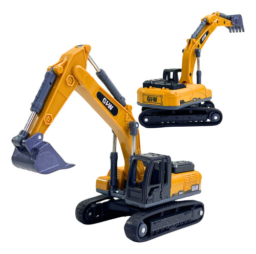 Miniatura Trator Escaveira E Guindaste Modelo Premium