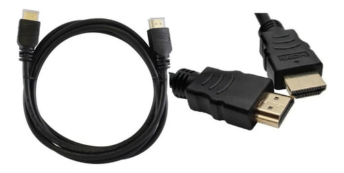 Cable Hdmi Encauchetado 1,8 Metros Punta Dorada Negro