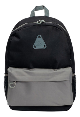 Mochila Urbana Fw Bloom 17'' Color Clásico Color Negro Y Gris Diseño De La Tela Liso