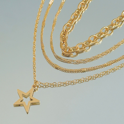 Gargantilla Con Colgante De Estrella Vintage, Joyería Estéti