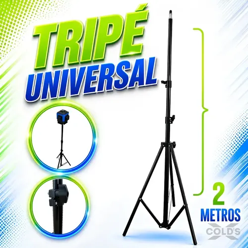 Tripé 2,1 Metros Para Nível A Laser Rosca 1/4 Universal Câmera Projetor Ring Light Xcolds