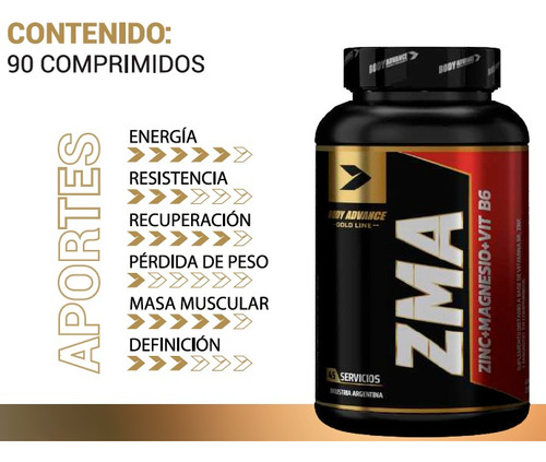 Imagen 2 de 7 de Zma Body Advance - Zinc, Magnesio, B6 - Pro Hormonal Natural