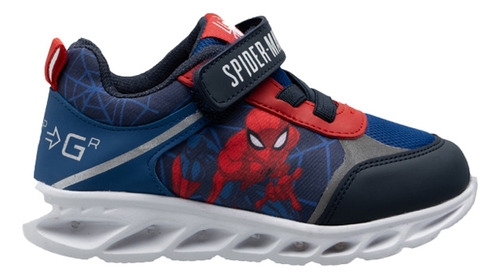 Tenis Niño Spider Man Velcro Marvel Superhéroes Cómdos