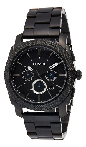 Reloj Hombre Fossil Fs4552ie Cuarzo Pulso Negro En Acero