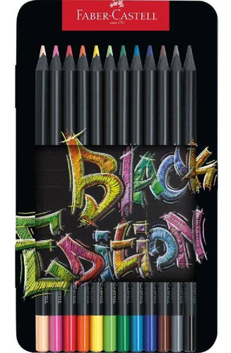 Lata 12 Colores Black Faber Castell - Mosca