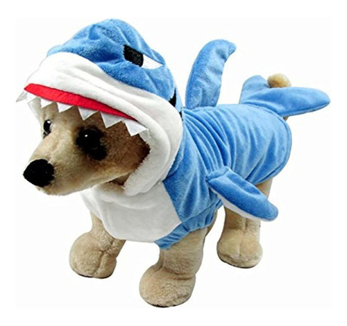 Traje De Vacaciones De Perro De Tiburon Escudo Mascota Con