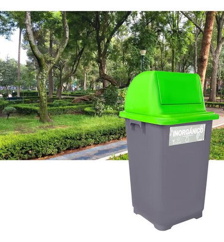 Contenedor De Residuos Resistente, Mxcxg-003, 3pzas, 90l, 45 Color Verde