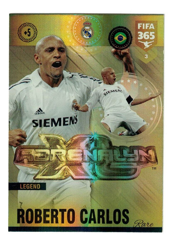 Carta Roberto Carlos Adrenalyn Xl Fifa 365 2019 Legend  Rare