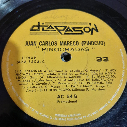 Sin Tapa Disco Juan Carlos Mareco Pinochadas F0
