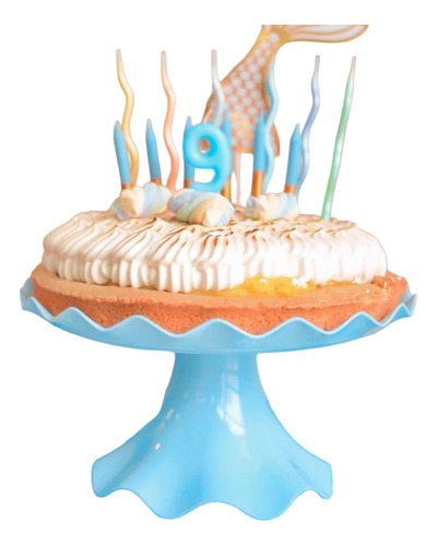 Base Posa Torta Candy Alzada Ondas Sweet Deco Cumple Colores