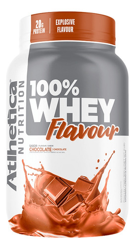 100% Whey Protein Flavour 2 Libras Atlhetica - Chocolate 