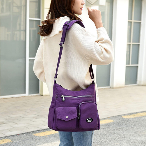 Feuseuz Bolso De Lujo Bolso De Mensajero De Tela De Nailon