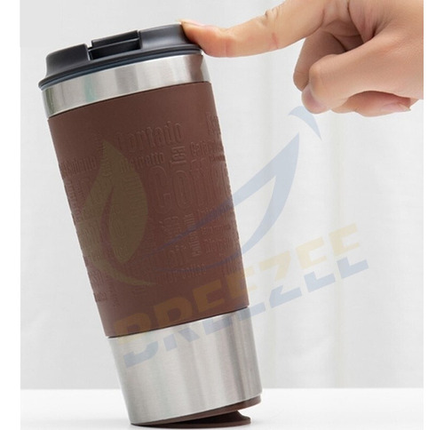 Termo Portatil Acero Inoxidable 450ml Café Té Tapa Hermética Color Turquesa