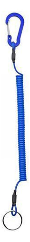 2 Llavero Retráctil Seguro En Espiral, Accesorios, Azul