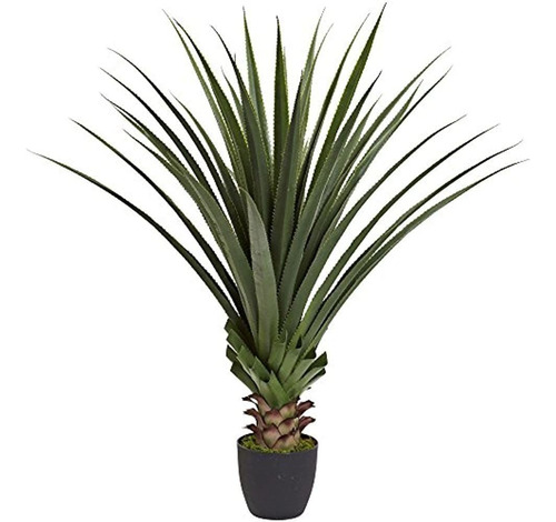 Planta De Agave Con Pinchos Casi Natural De 4 ', Verde