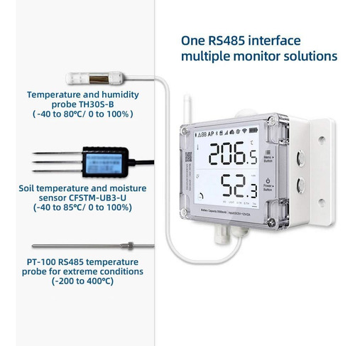 Sensor De Temperatura Y Humedad Del Suelo Ubibot Rs485, Sond