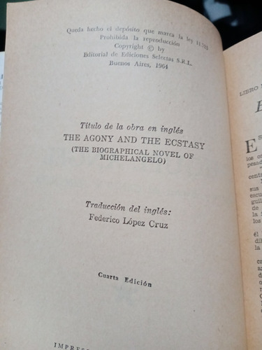 Agonía Y Éxtasis Del Genio De Florencia / Irving Stone (Usado)