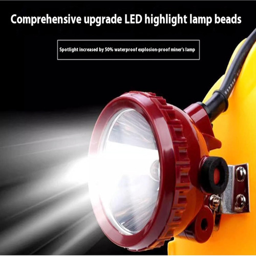 Luz De Minería Led 10w Batería Litio Impermeable Y A Prueba