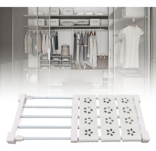 Estante Extensible Para Armario, Blanco, Sin Taladrar, Teles Color Fix
