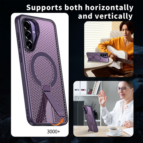 Funda De Teléfono Para Samsung Galaxy S25 Ultra Plus S24fe A16, A55, A56, Malla Magnética, Disipación De Calor, A Prueba De Golpes