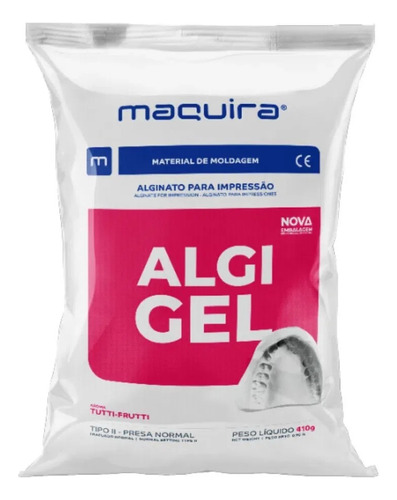 Alginato Impresión Algi-gel Maquira 410 Gr Tutti-frutti