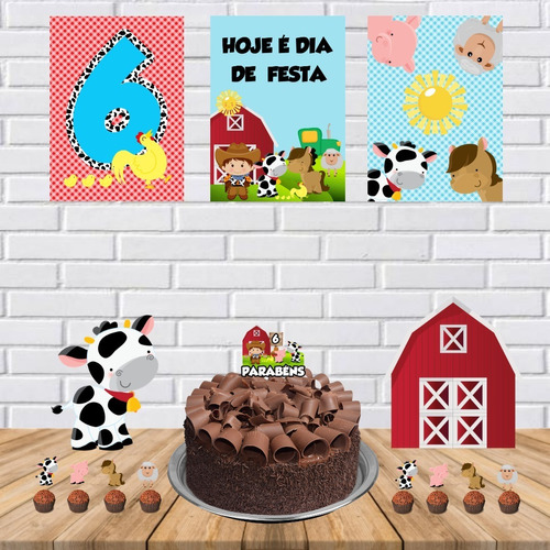 Kit Lembrancinha Aniversário Fazendinha Só Um Bolinho 