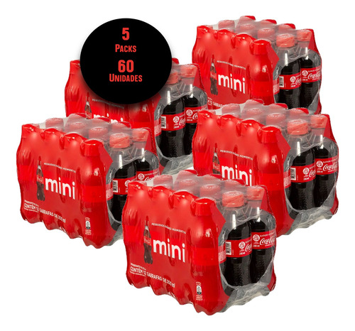 Refrigerante Coca-cola Mini Pet 200ml (60 Unidades) Kit