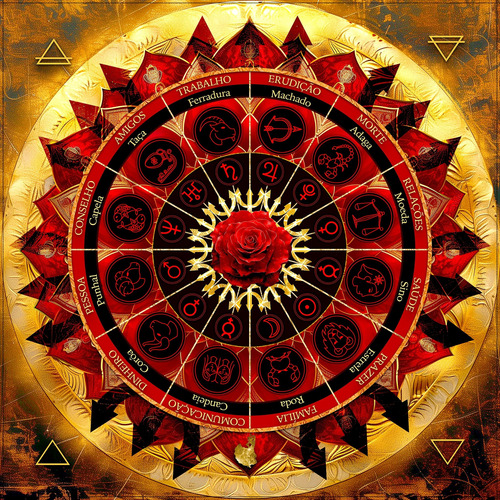 Toalha Tarot Maria Padilha Umbanda Mandala Roda Astrológica