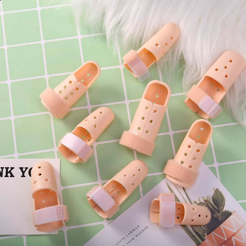 Férula Dedo Stack (1 Pza): Sujeción Firme Con Velcro, Alivio Color Beige Talla L