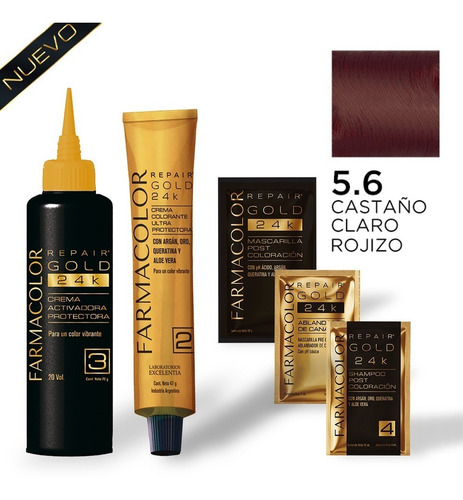 Farmacolor R Gold Cast.clar Roj N°5.6x 1estuche. De Fábrica.
