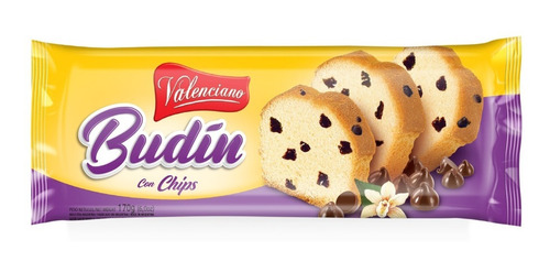 Budin Valenciano Chips 170gr -bulto X15un- La Golosineria