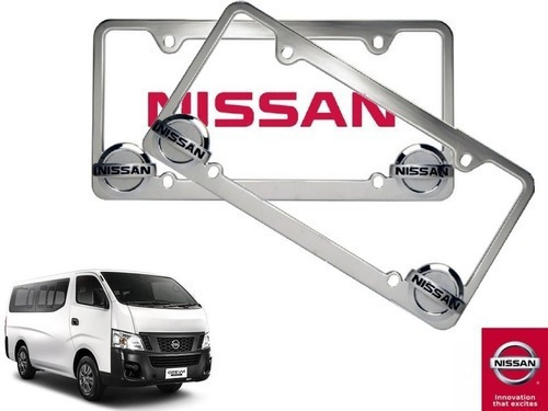 Par Porta Placas Nissan Urvan Nv350 2017 Original