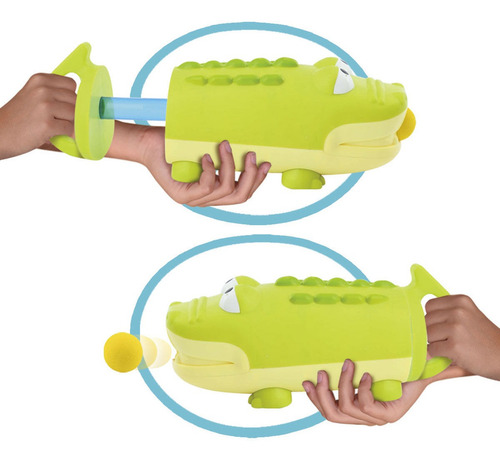 Crocky Balls Shooter Con 6 Pelotas Soft Color Verde Claro