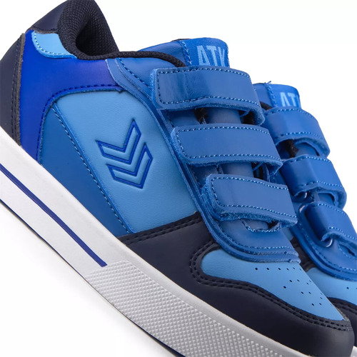 Zapatillas Atomik Chicos Triple Abrojo Velcro Colegial
