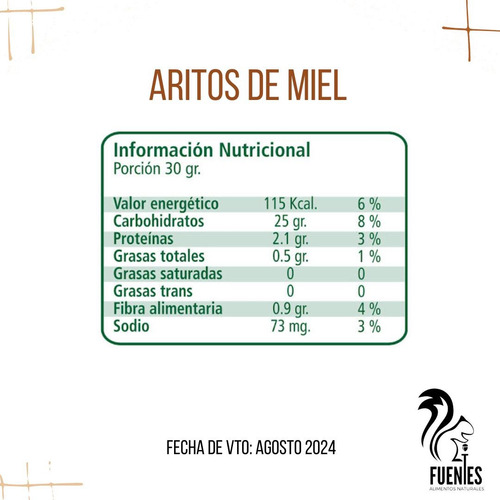 Fuentess | Aritos De Miel Por 800 Grs