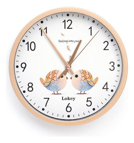 Lokey Reloj De Pared Con Tema De Pajaro Lindo De 8 Pulgadas,