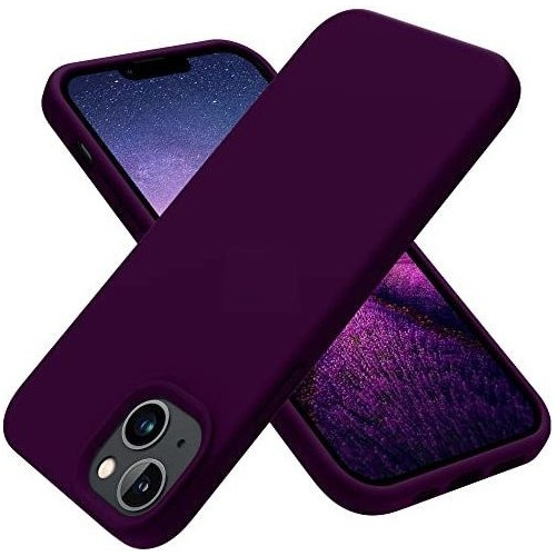 Funda Para iPhone 14 2022 Y 13 Estilo Morado Silicona 1pcs