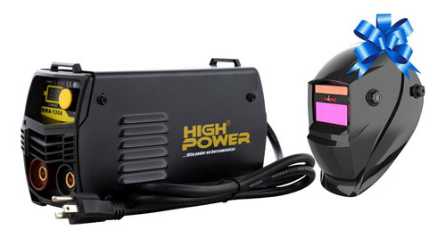 Soldadora Inversora Mma-130/igbt High Power + Careta Oakland Color Negro Frecuencia 50-60 Hz