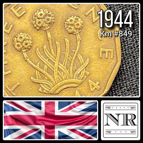 Inglaterra - 3 Pence - Año 1944 - Km #849 - Planta De Ahorro